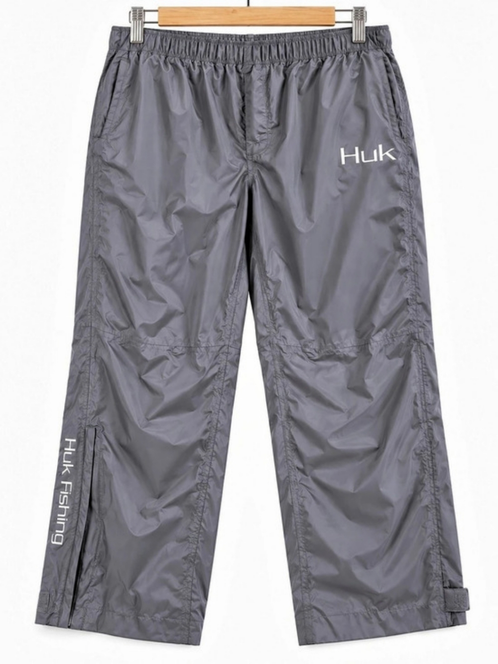 HUK Men’s XXL Gray Performance Fishing Rain Pants Outdoor Waterproof